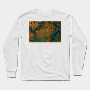 Zentangle Gold and Green Long Sleeve T-Shirt